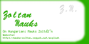 zoltan mauks business card